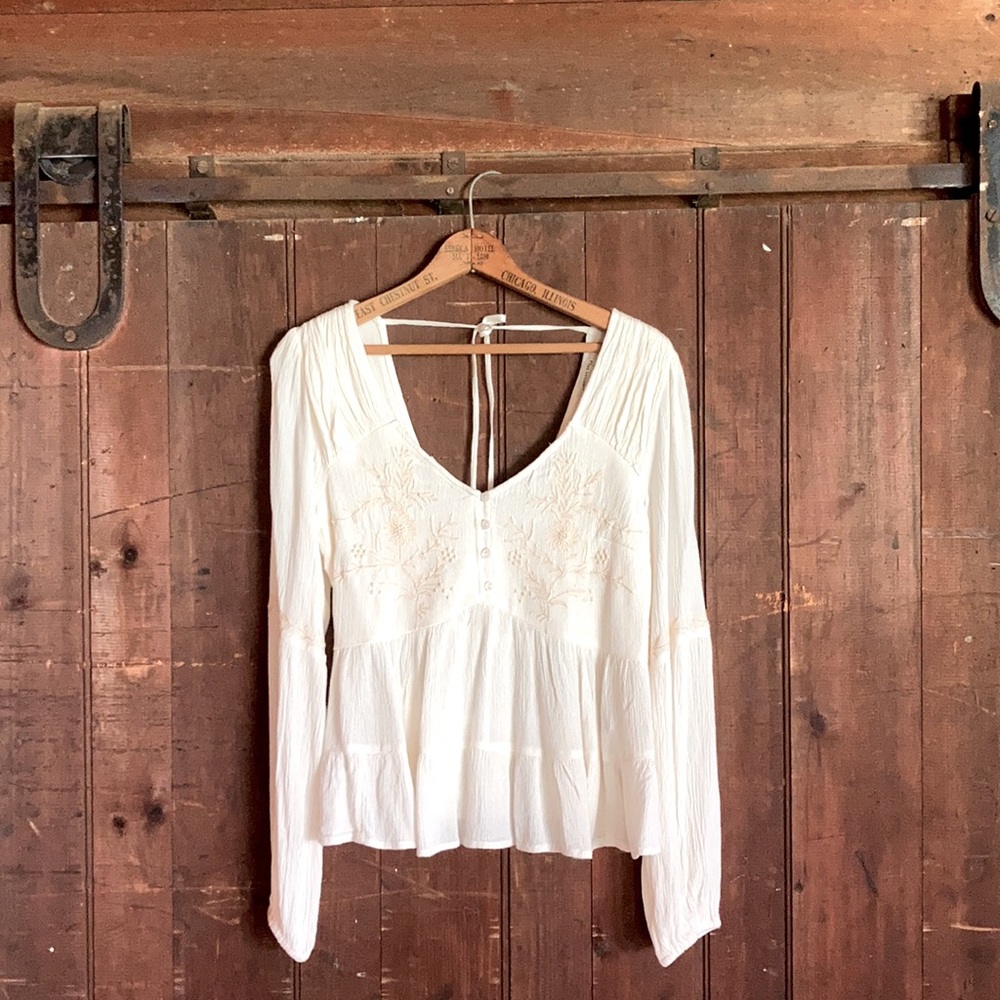 American Eagle - Embroidered Tunic Top